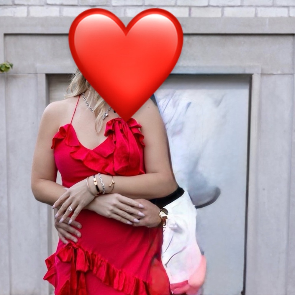 Vibrant Red Ruffle Dress - Picture 2 of 3
